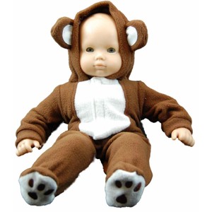 The Queen's Treasures 15" Doll Clothes for American Girl® Bitty Baby & Bitty Twins Soft Teddy Bear Cub Sleeper Pajamas