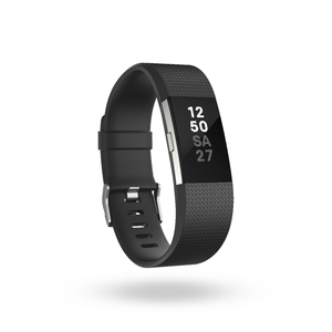 Charge 2 Heart Rate + Fitness Wristband Black/Silver - Large