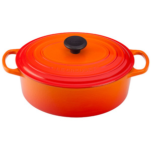Signature Enameled Cast Iron 5 Qt. Oval French Oven Flame