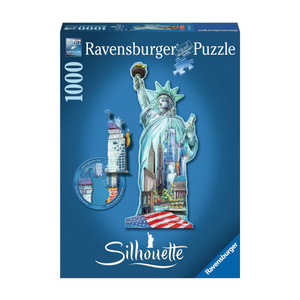 Ravensburger Silhouette Shaped Puzzle - Statue of Liberty, New York: 1000 Pcs