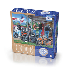 Milton Bradley Premium Blue Board Jigsaw Puzzle - Kevin Daniel - Rust in Peace: 1000 Pcs