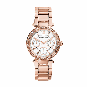 Ladies Parker Mini Rose Gold-Tone Watch Mother of Pearl Dial