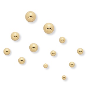 PalmBeach Jewelry 6 Pair Gold Ball Earrings Set in Yellow Gold Tone