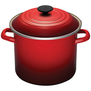 8 Qt. Enamel-On-Steel Covered Stockpot Cherry