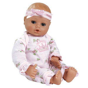 Adora Dolls Playtime Baby Doll 13" Light Skintone Blue Eyes Pink Romper