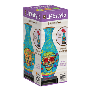 Bepuzzled Lifestyle 3D Puzzle Vase - Day of the Dead: 160 Pcs