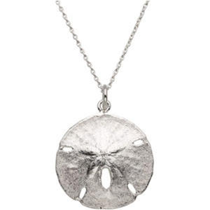 Sterling Silver Sand Dollar Pendant - 32mm x 28mm
