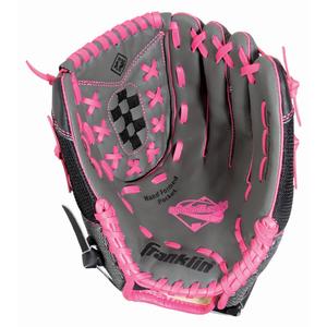 Franklin Sports 12.0&quot; Gray/Pink Mesh PVC Windmill Series Right Handed Thrower Softball Glove