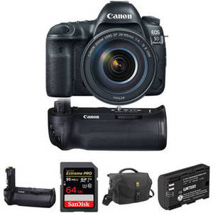 EOS 5D Mark IV DSLR Camera with 24-105mm f/4L II Lens and Accessory Kit