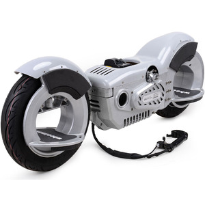 MotoTec Wheelman V2 50cc Gas Skateboard Silver