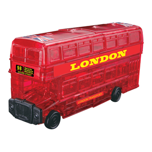 Bepuzzled 3D Crystal Puzzle - London Bus (Red): 53 Pcs