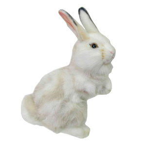 hansa White and Grey Bunny 11 Inch Plush