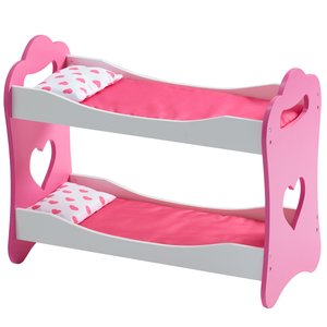Teamson Princess of Hearts Pop Pink 18 Inch Doll Bunk Bed