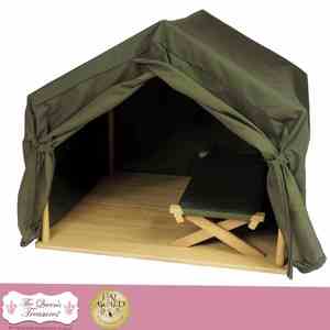 The Queen's Treasures Gombe Rainforest Tent & Cot Set for 18" Doll Girl