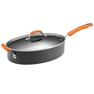 Hard Anodized II 5 Qt Oval Saute Orange Handle