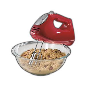 ensemble Hand Mixer with Snap-On Case Red