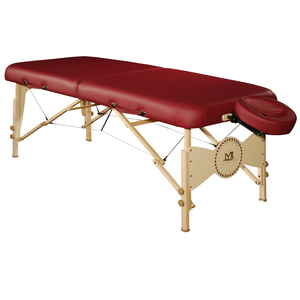 MT Massage 30" Midas Plus Portable Massage Table Package Reiki,Shiatsu Cable Release and 3 inch foam cushioning (Burgundy)