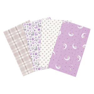 Trend Lab Llamas and Unicorns 4 Pack Flannel Burp Cloth Set