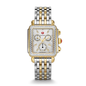 Ladies Signature Deco Silver & Gold-Tone Diamond Watch