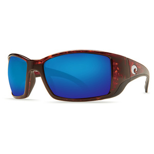 Blackfin Tortoise Sunglasses w/ Blue Mirror 580G Lens