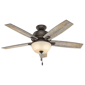 Contemporary Donegan 52" Ceiling Fan Onyx Bengal Finish