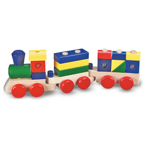 15 Pc. Stacking Train w/Wheeled Train Cars