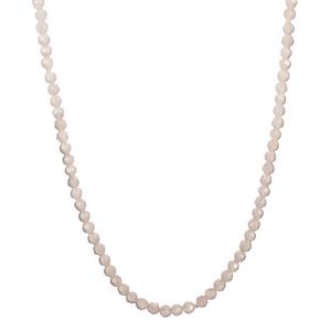 Lita Faceted  Long Rose Quartz Beads Necklace
